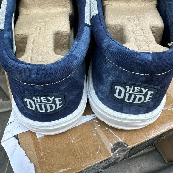 HEY DUDE WALLY FUNK TIE DYE INDIGO 12 - Picture 4 of 5